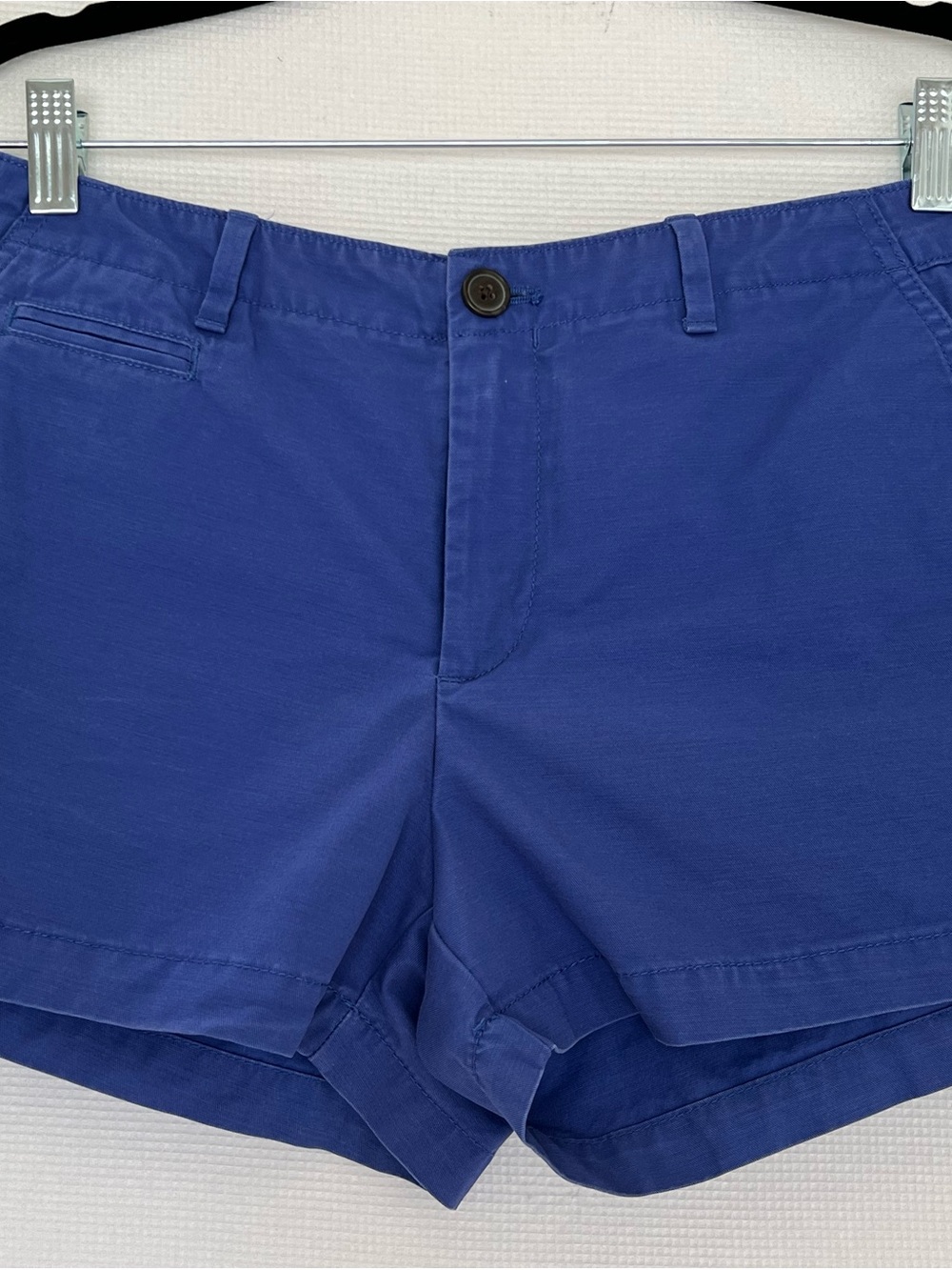 Gap Chino Shorts Blue Mid Rise Summer Flat Front Cotton Twill Shorts 6